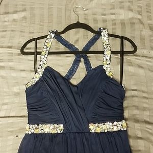 Long Shaphire Prom Dress